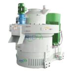 Vertical ring die pellet machine